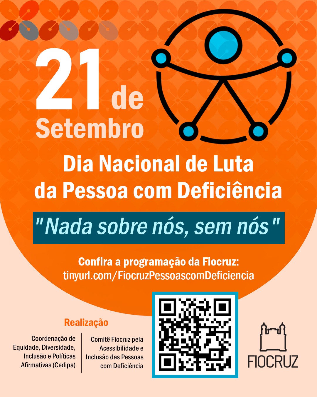 Cartaz em alusão ao dia 21 de Setembro - Dia Nacional da Luta da Pessoa com Deficiência