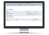 Tela de computador com página inicial do catálogo mourisco