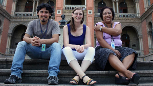 Bogar Montoya, María Hermoso e Isabel Araújo