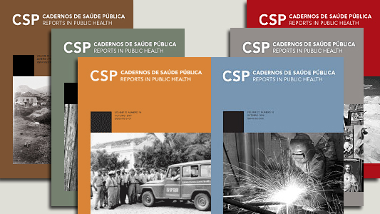 Fotomontagem de algumas edições da revista CSP