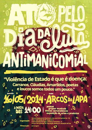Cartaz do Dia de Luta Antimanicomial 2014