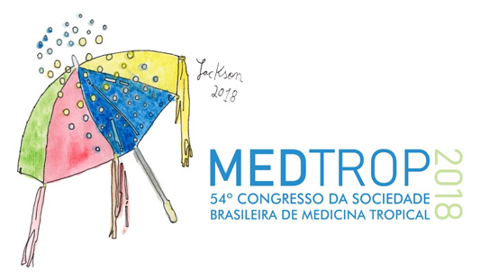 Desenhop de um guarda chuva e a fraseCongresso da Sociedade Brasileira de Medicina Tropical 