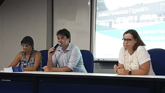 Claude Pirmez, Milton Osório e Maria Elisabeth Lopes Moreira (Foto: IFF)