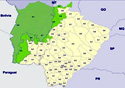 Desenho do mapa do Estado de Mato Grosso
