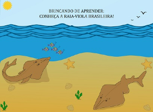 Brincando de aprender: conheça a raia-viola brasileira!