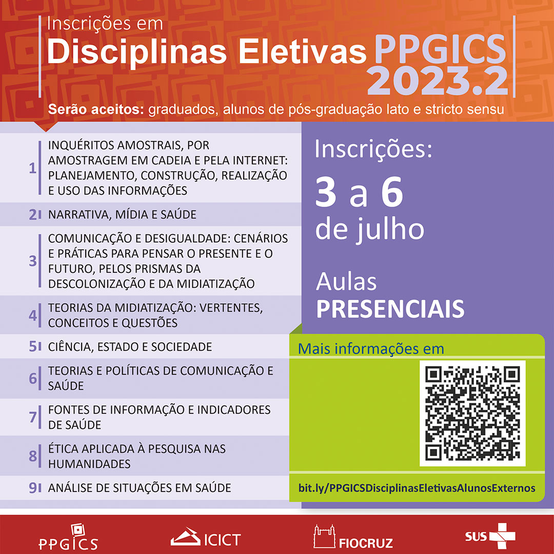 Inscrições em disciplinas eletivas PPGICS