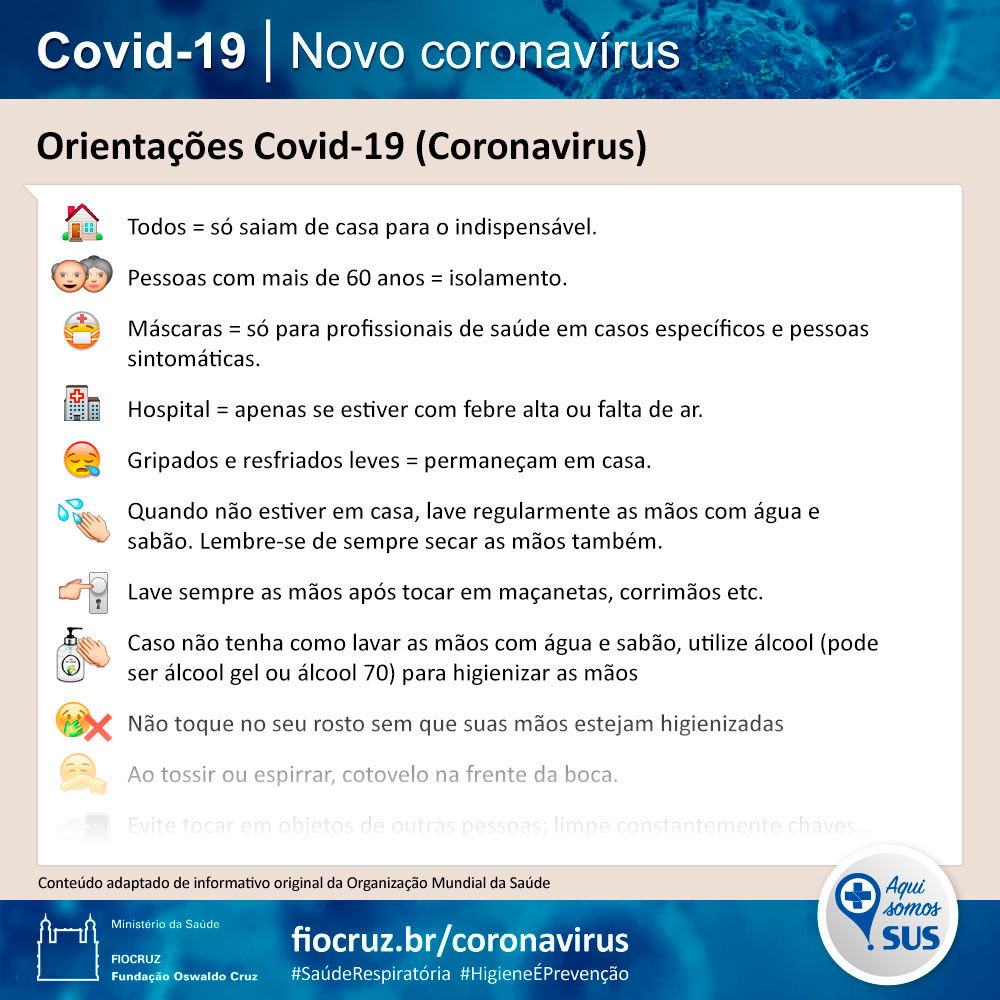 Coronavírus  Covid-19 - Material para download - Fundação 