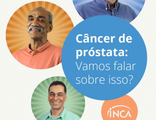 Capa da cartilha câncer de próstata: vamos falar sobre isso?