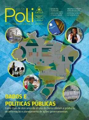 Capa da revista mostra o mapa do Brasil e, embaixo, a frase dados e políticas públicas