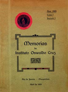 Primeira edição de Memórias do Instituto Oswaldo Cruz, publicada em 1909