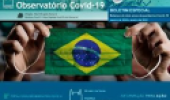 Capa do boletim mostra uma pessoa segurando uma máscara pintada como a bandeira do Brasil