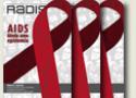 Capa da revista estampa a fita vermelha que é símbolo da luta contra a Aids