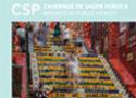 Capa da revista cadernos de saúde pública com uma foto de uma famosa escadaria na Lapa, Rio de Janeiro