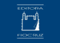 Logo da Editora Fiocruz em fundo azul