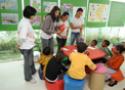 Crianças recebem instruções dos orientadores no Museu da Vida