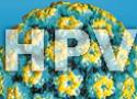 Imagem do vírus com a inscrição HPV
