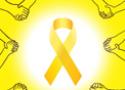 Laço amarelo usado como síbolo de prevenção ao suicídio
