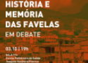 Imagem de divulgação de História e Memória das Favelas
