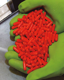 Produção de medicamento, cápsulas para ingestão 